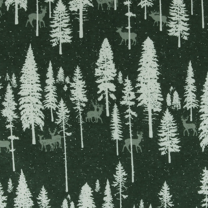 Christmas Flannelette Print - 001 - Green