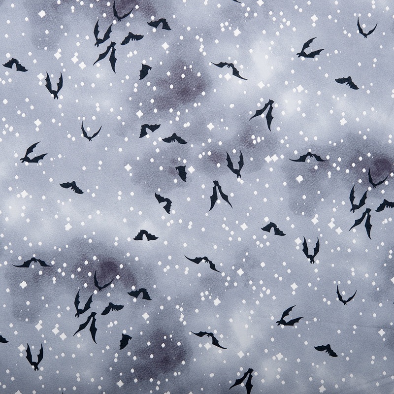 Halloween Fun Print - Bats - Grey