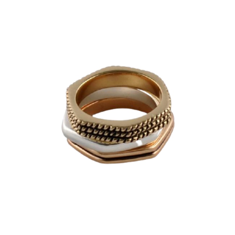 Barse Copper, Bronze and Sterling Stack Ring