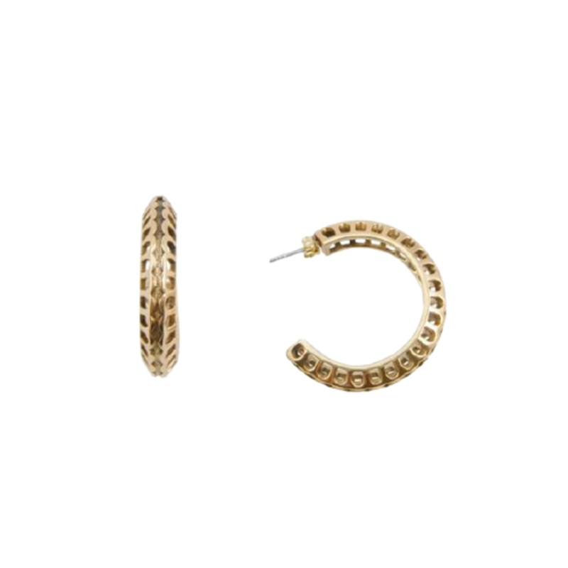 Barse Cut-Out Bronze Hoop Earring