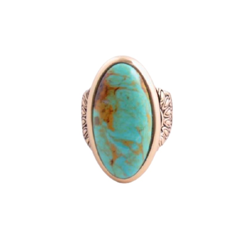 Barse Floral Inspired Turquoise Ring