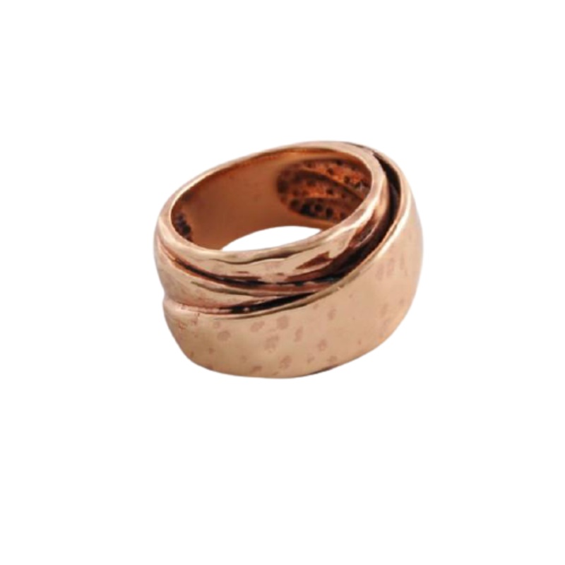 Barse Hammered Copper Wrap Ring