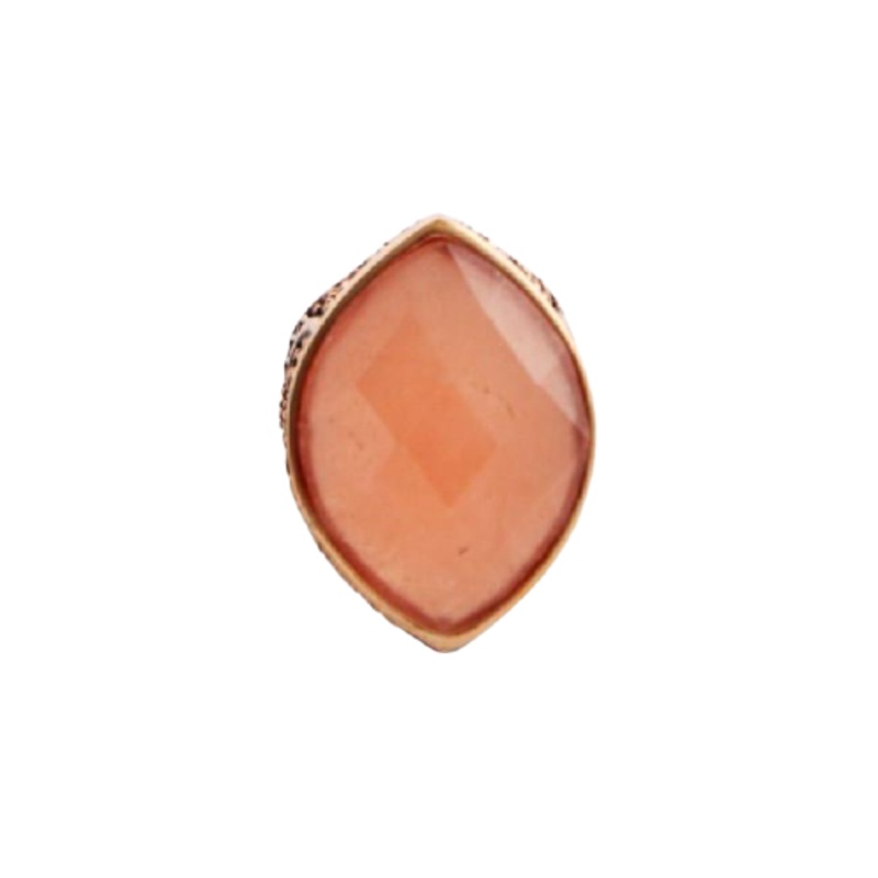 Barse Promenade Copper and Peach Aventurine Ring