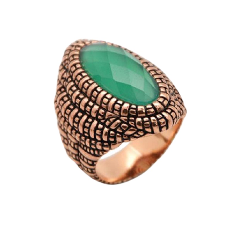 Barse Queen Isabel Verde Copper Ring