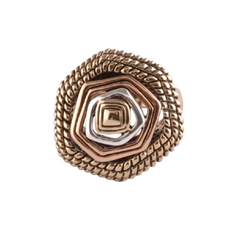 Barse Tri-Metal Abstract Ring