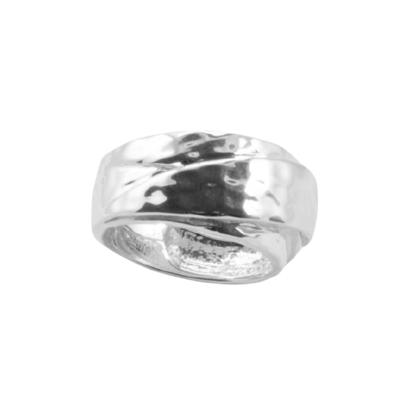 Barse Hammered Sterling Wrap Ring