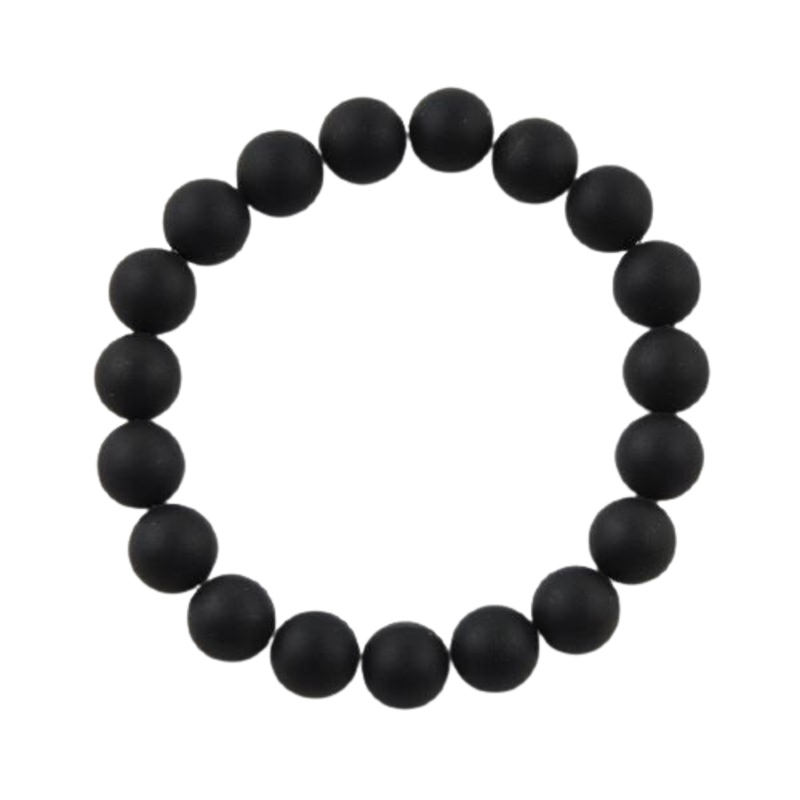 Barse Matte Bead Bracelet-Black Onyx