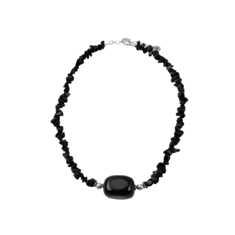 Barse Onyx Nugget Necklace