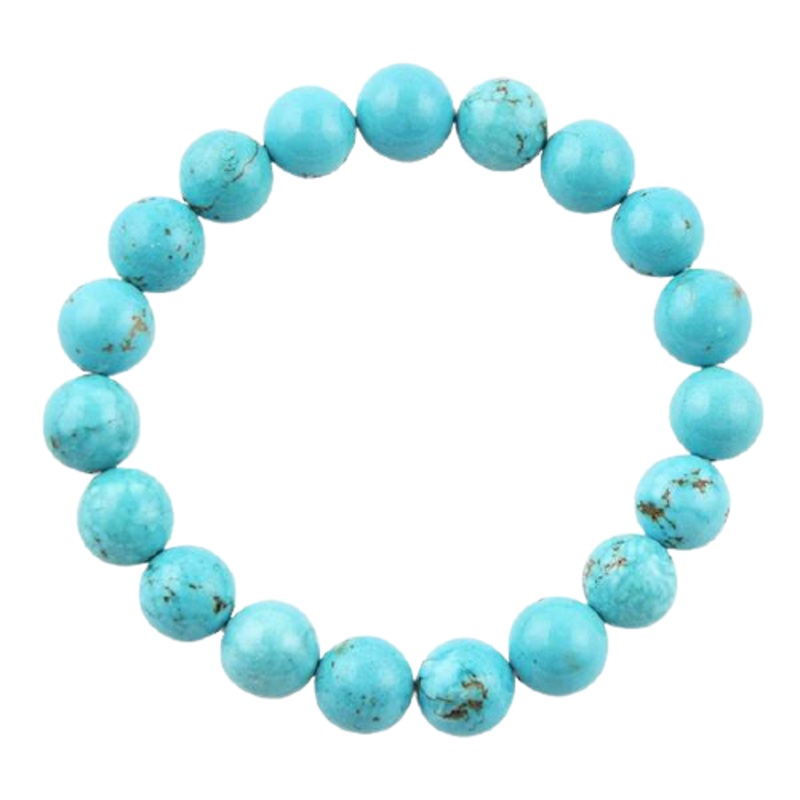Barse Polished Bead Bracelet-Turquoise Magnesite