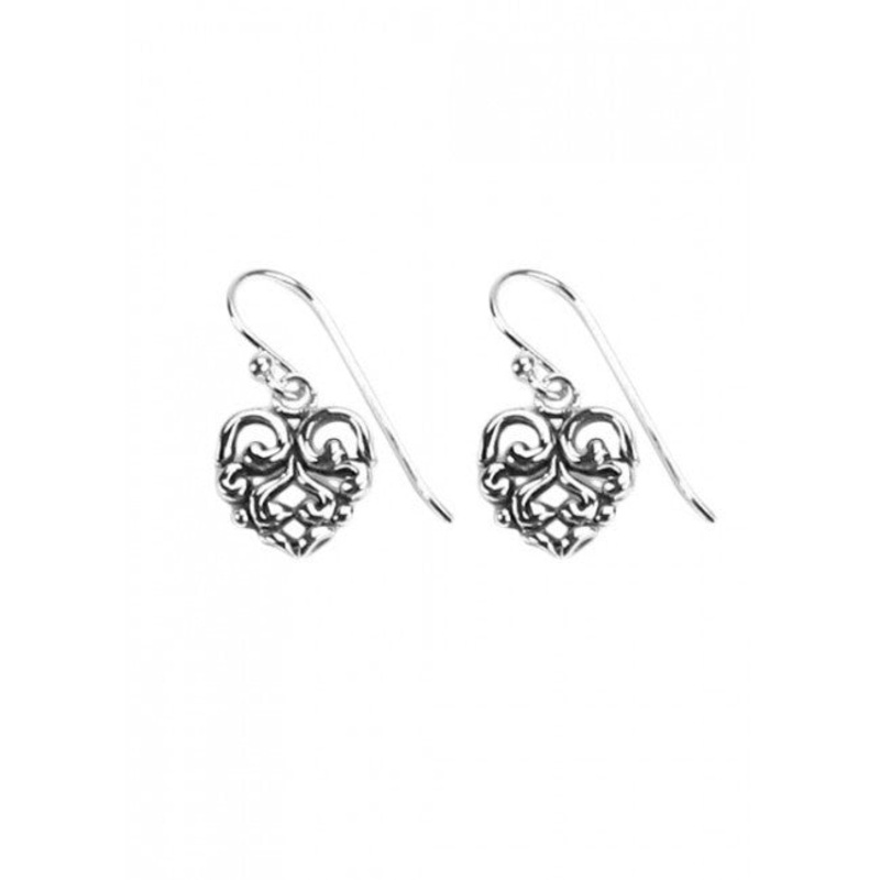 Barse Scroll Heart Earring