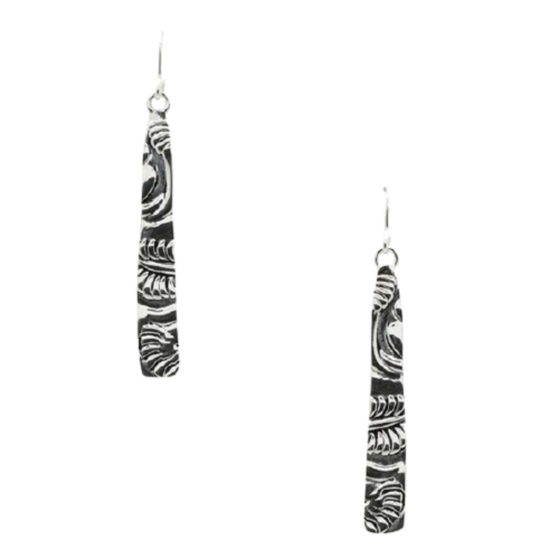 Barse What's My Line Embossed Earring