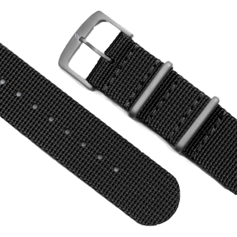 BOLDR Carbon Black Nylon Strap 20mm