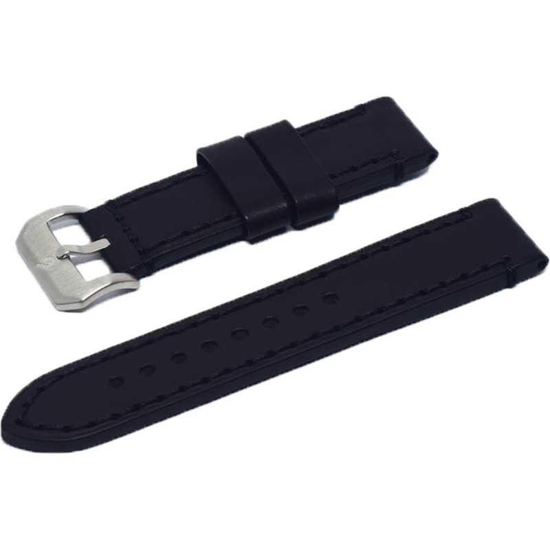 BOLDR Odyssey Black Leather Strap 22mm