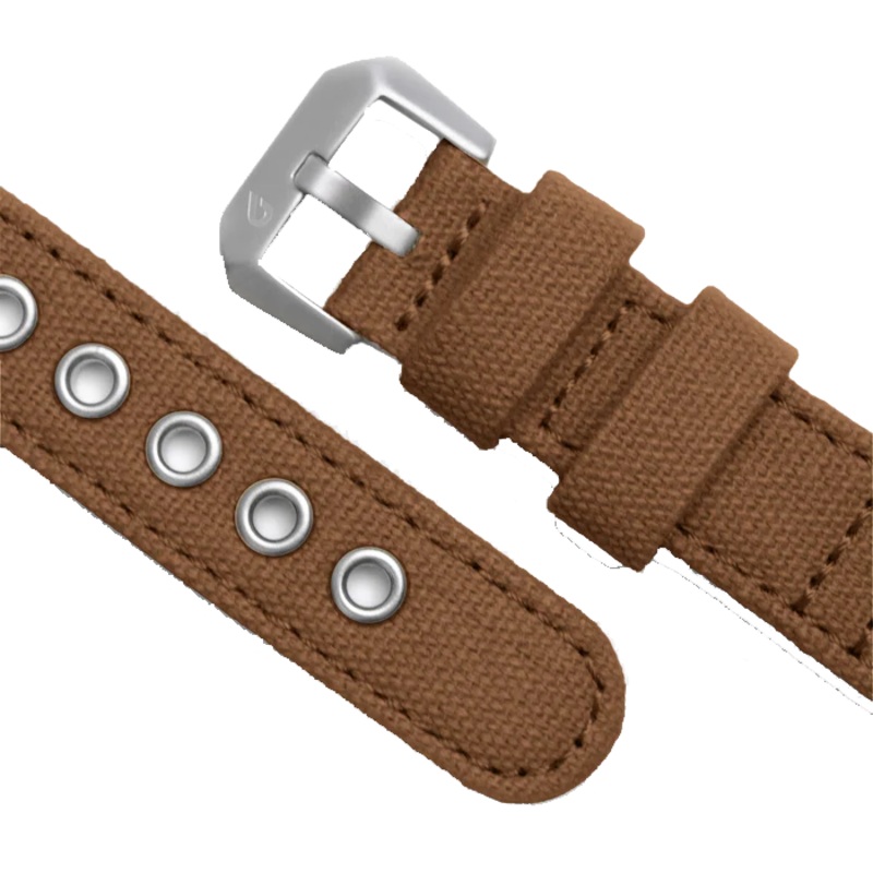 BOLDR Expedition Brown Canvas Leather Strap 20mm