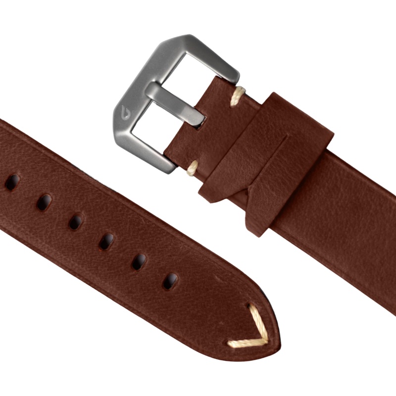 BOLDR Horween Brown Leather Strap 22mm