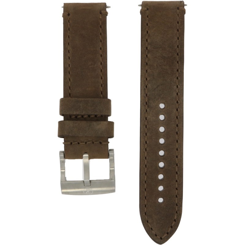 Zelos Brown Horween Leather Strap 22mm