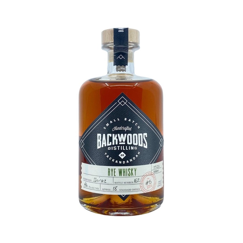 Backwoods Distilling Co Rye Whisky Shiraz Cask (Batch 6) 500ml (ABV 46%)