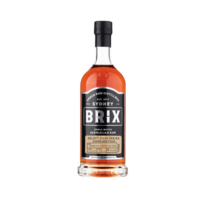 Brix Select Cask Series Ginger Beer Finish Australian Rum 700ml (ABV 43%)