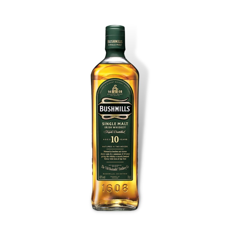 Bushmills 10 Year Old Single Malt Irish Whiskey 700ml (ABV 40%)
