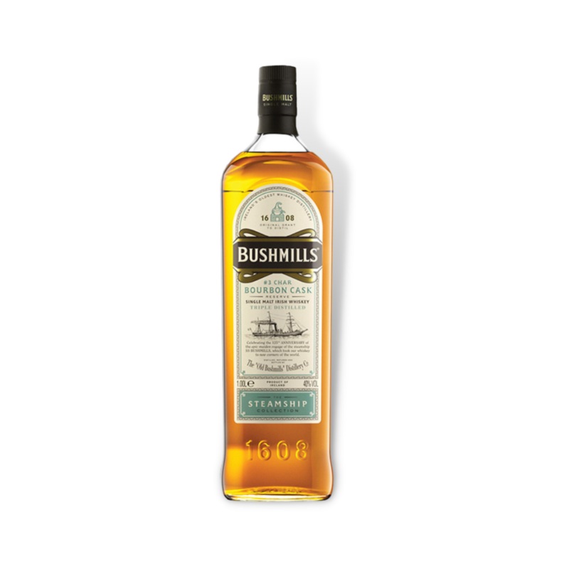 Bushmills Steamship Bourbon Cask Single Malt Irish Whiskey 1ltr (ABV 40%)