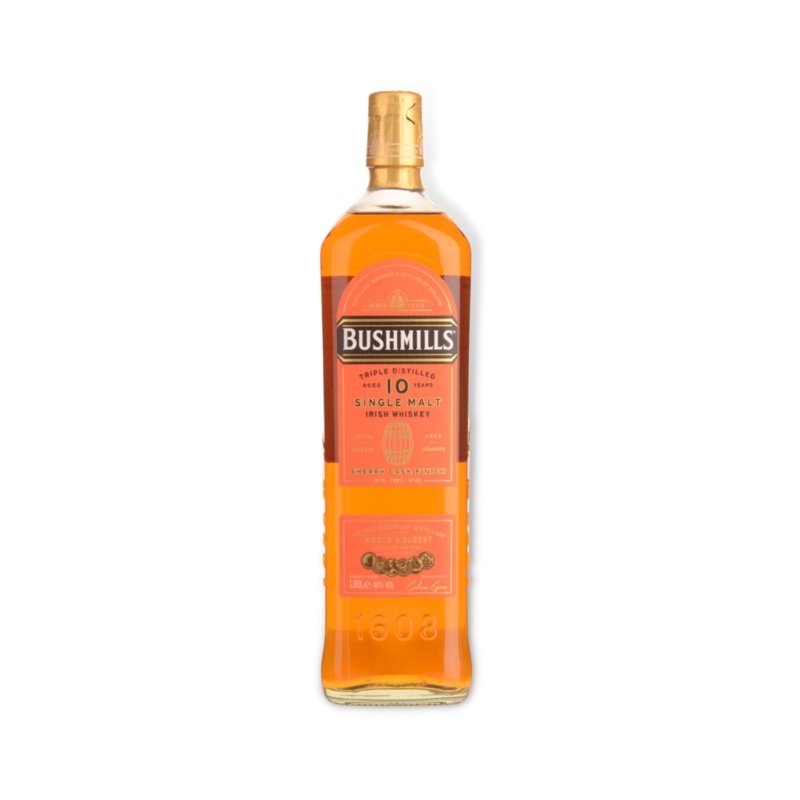 Bushmills 10YO Sherry Cask Finish Single Malt Irish Whiskey 1ltr (ABV46%)