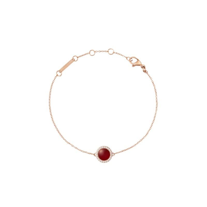 Daniel Wellington Audrey Red Agathe Rose Gold Bracelet DW00401428