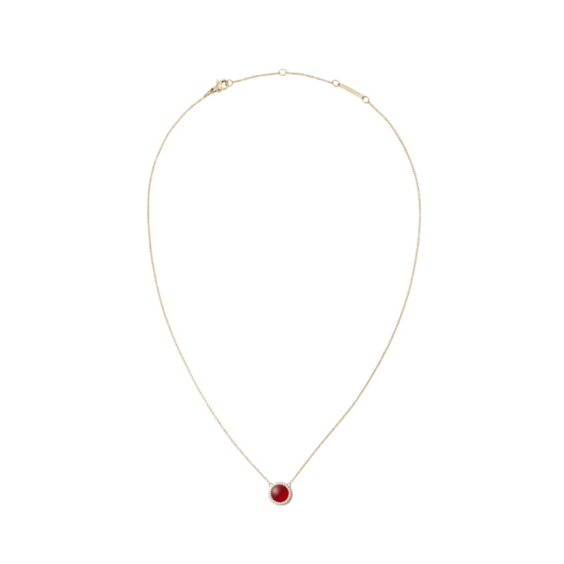 Daniel Wellington Audrey Red Agathe Gold Necklace DW00401440