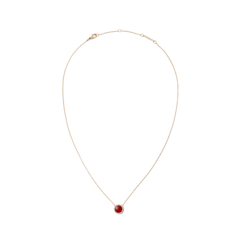 Daniel Wellington Audrey Red Agathe Rose Gold Necklace DW00401446