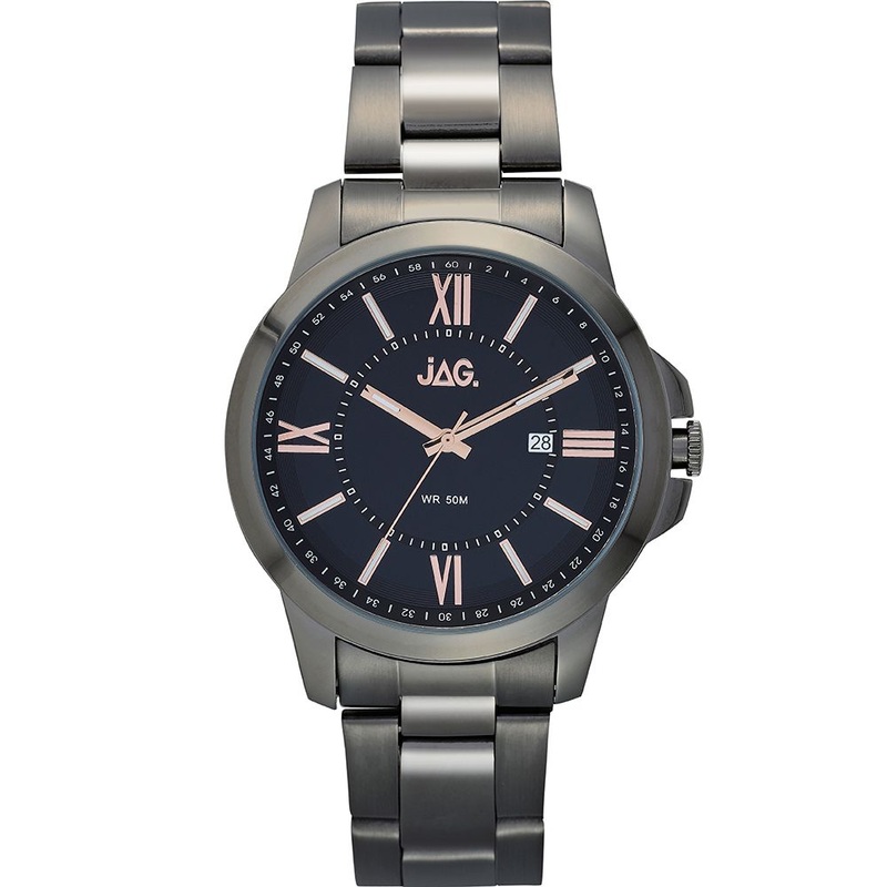 Jag Gunmetal Grey Black Dial Men's Watch J2157A