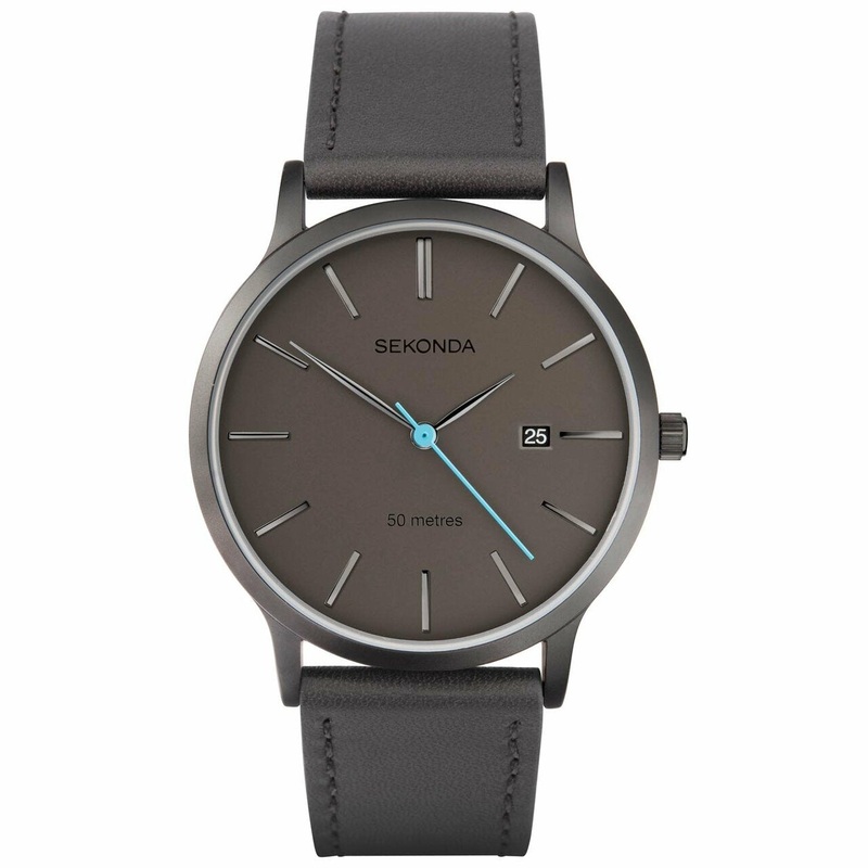 Sekonda Black Case Grey Dial Mens Watch SK1844