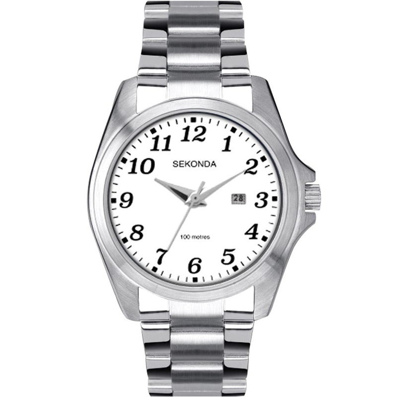Sekonda White Dial Stainless Steel Men's Watch SK1635
