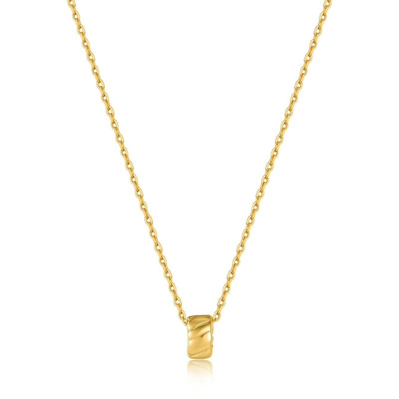Ania Haie Gold Smooth Twist Pendant Necklace
