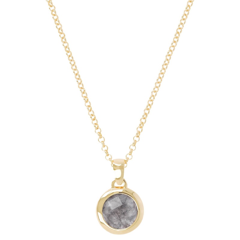 Bronzallure Golden Natural Stone Necklace