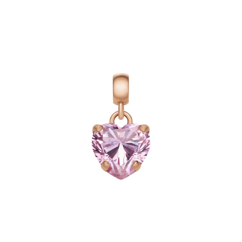 Daniel Wellington Heart Pink Crystal Rose Gold Charm DW00400425