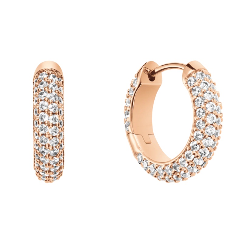 Daniel Wellington Pav Crystal Rose Gold Earrings DW00400627