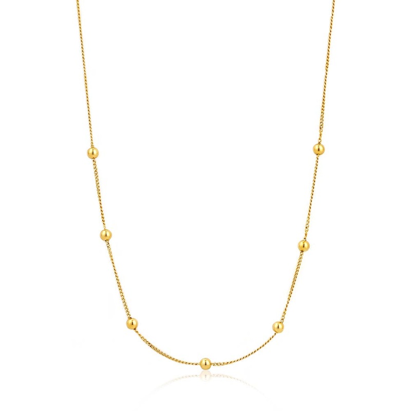 Ania Haie Modern Beaded Necklace - Gold