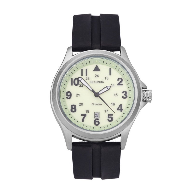 Sekonda Black Silicon Watch SK30093