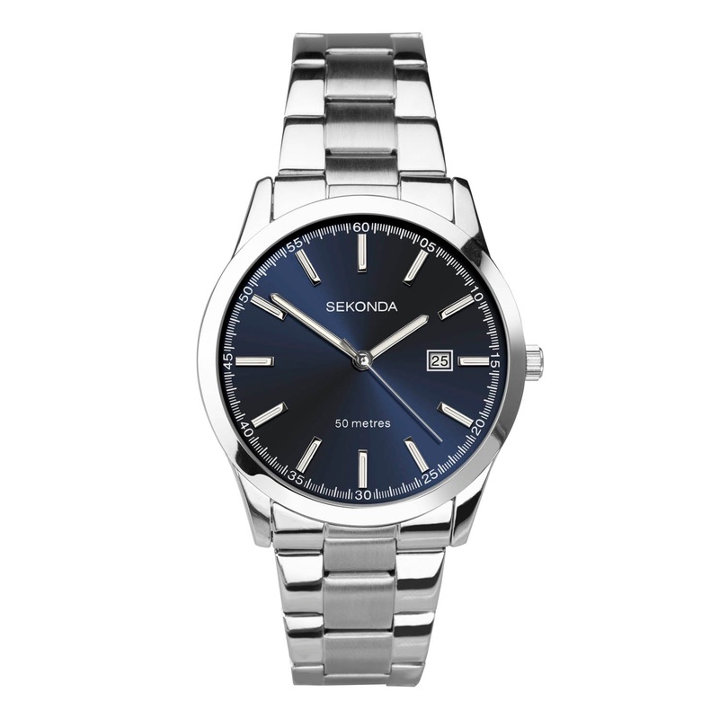 Sekonda Stainless Steel Blue Dial Watch SK1943