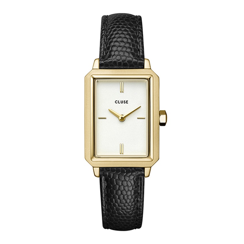 Cluse Fluette Gold White/Black Lizard CW11504