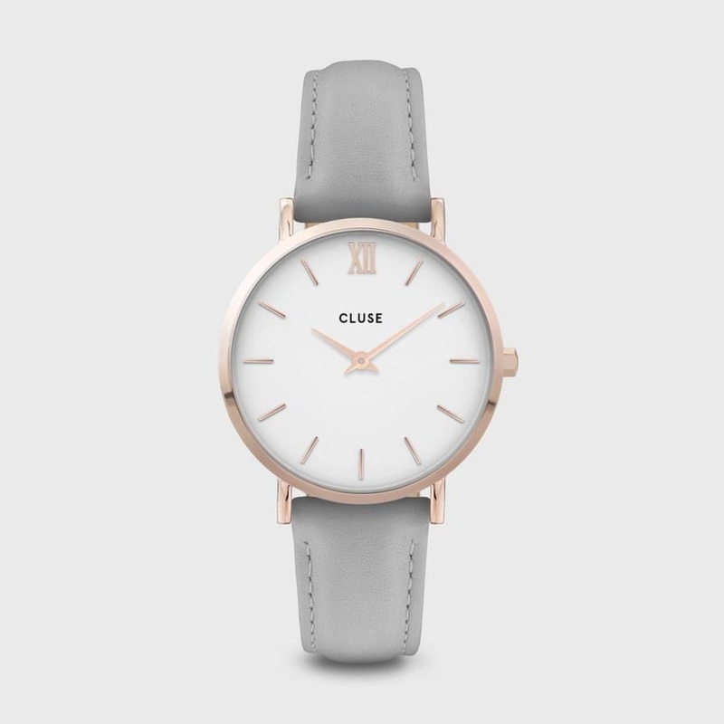 CLUSE Minuit Rose Gold White/Grey CW0101203010