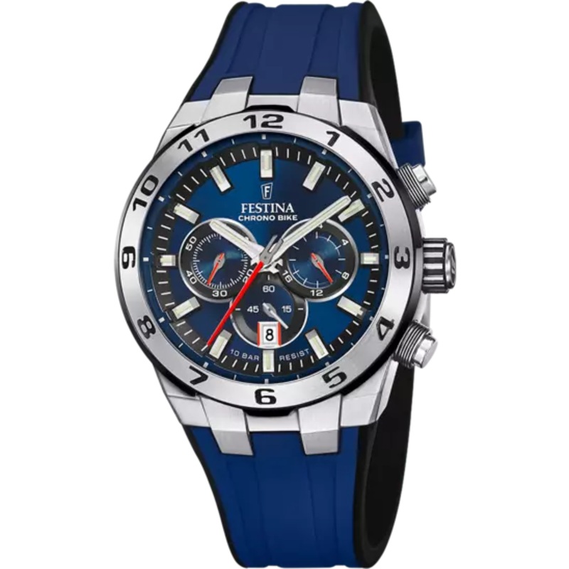 Festina Chrono Bike Blue Dial Blue Rubber Strap Men's Watch F20671/1
