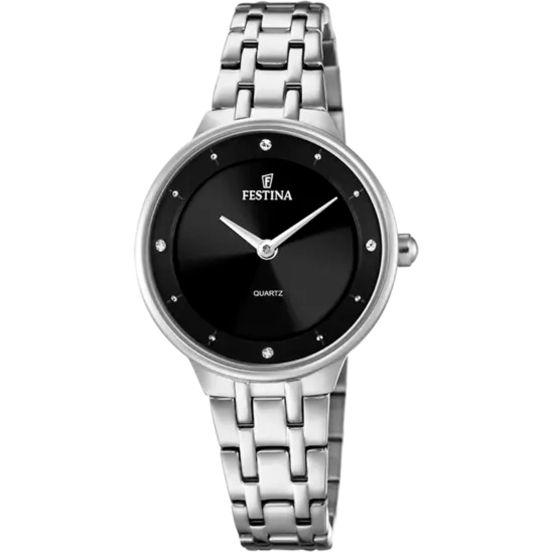 Festina Elegant Women's Watch with Stainless Steel Strap and Black Dial F20600/4