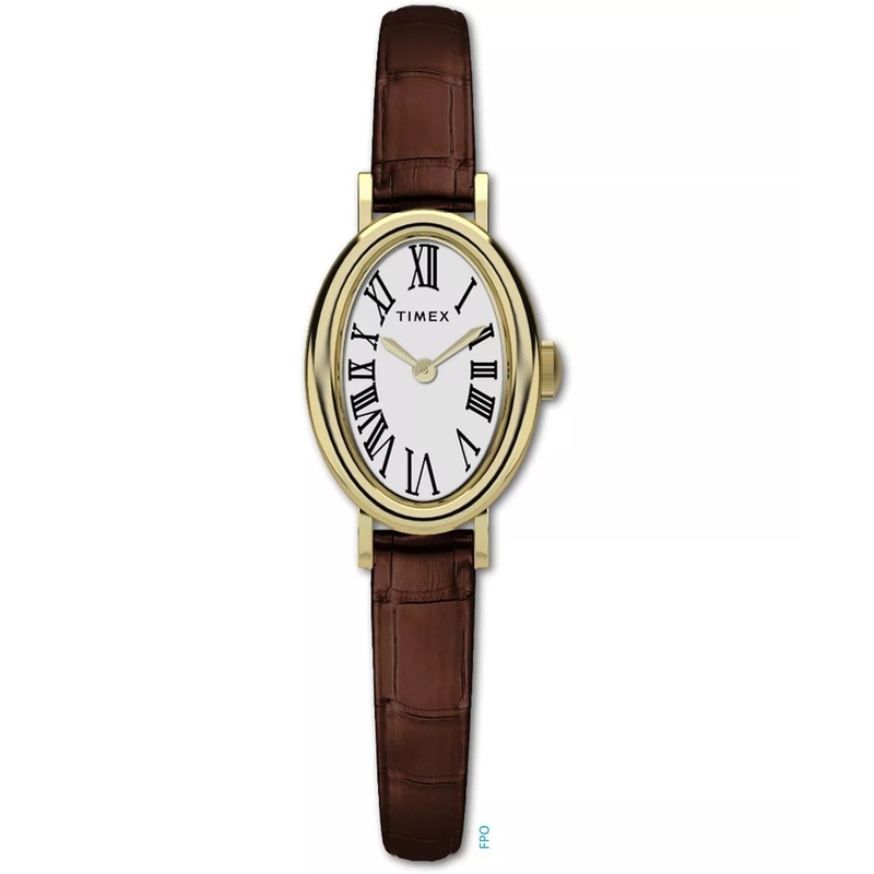 Timex Cavatina Gold Case with Brown Leather Band Women's Watch TW2W78500