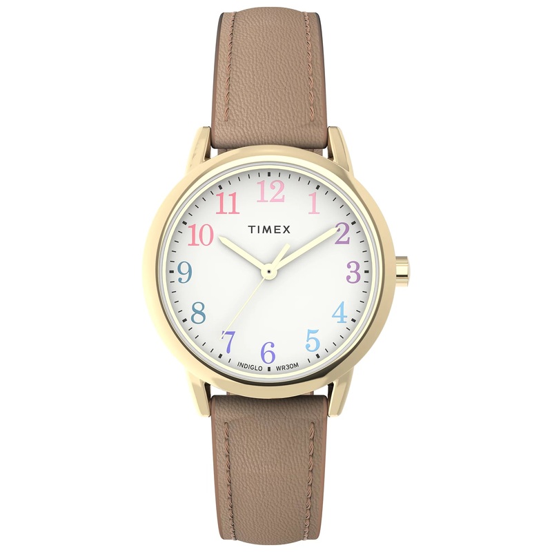 Timex Easy Reader Classic Brown Leather Strap Watch TW2W32400