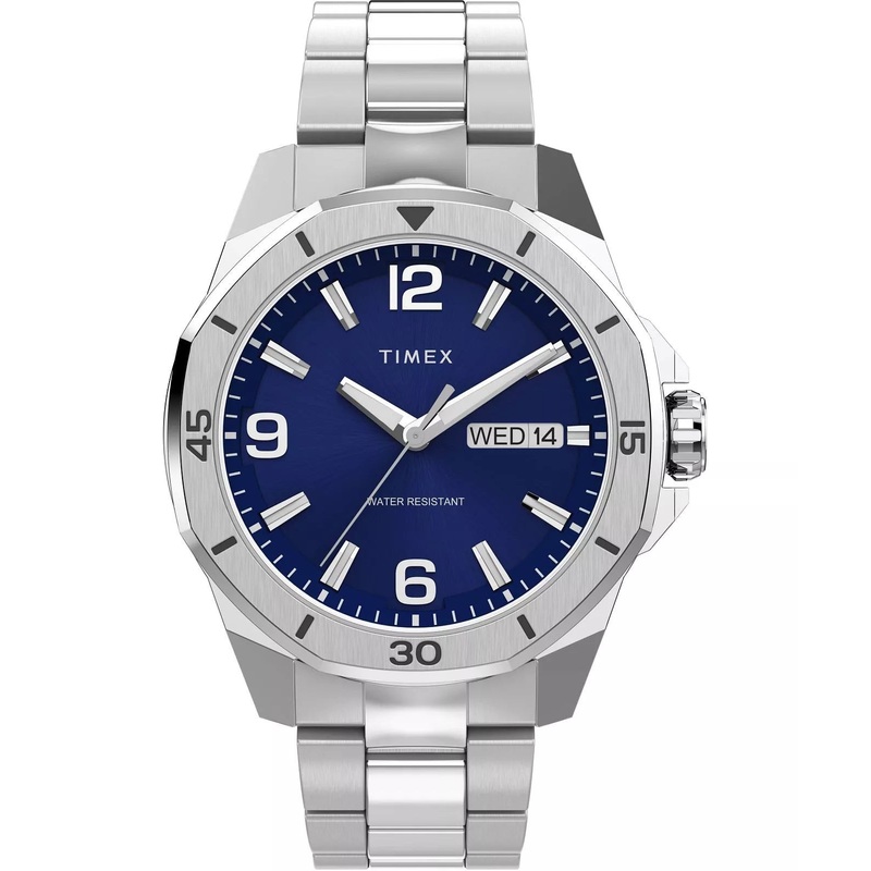 Timex Essex 44mm Stainless Steel Blue Dial Watch TW2W79500