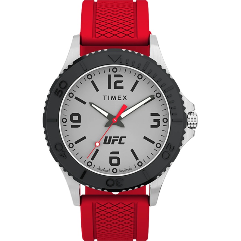 Timex UFC Gamer 42mm Silicone Strap Watch TW2V58200