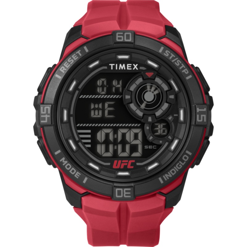 Timex UFC Rush 52mm PU Red Strap Men's Watch TW5M59200