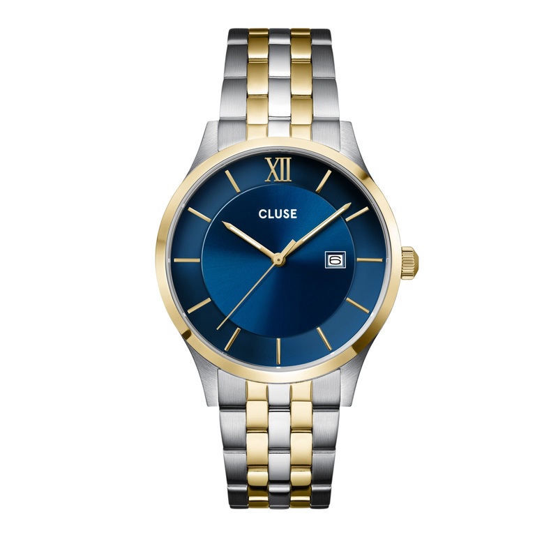 CLUSE Mens Aravis Blue/Two Tone Steel Link Watch CW22703