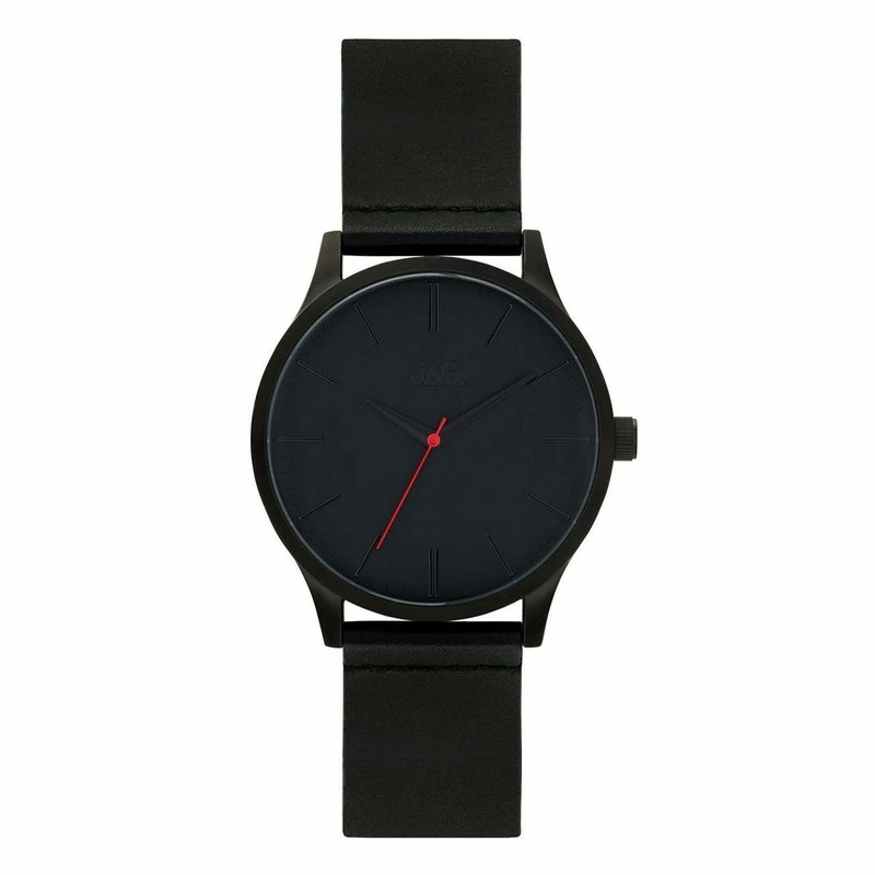 Jag Malcom Black Dial Black Strap Mens Watch