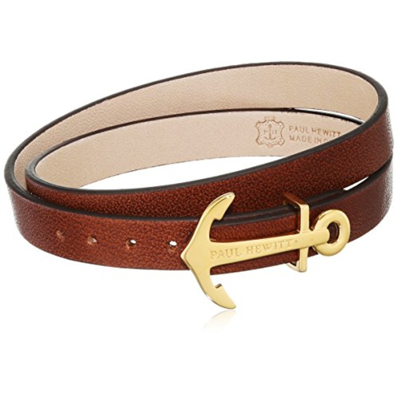 Paul Hewitt North Bound Gold / Brown Bracelet - M